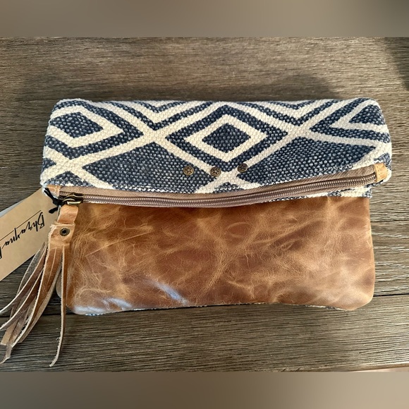 NWT Genuine  leather clutch - Picture 2 of 10